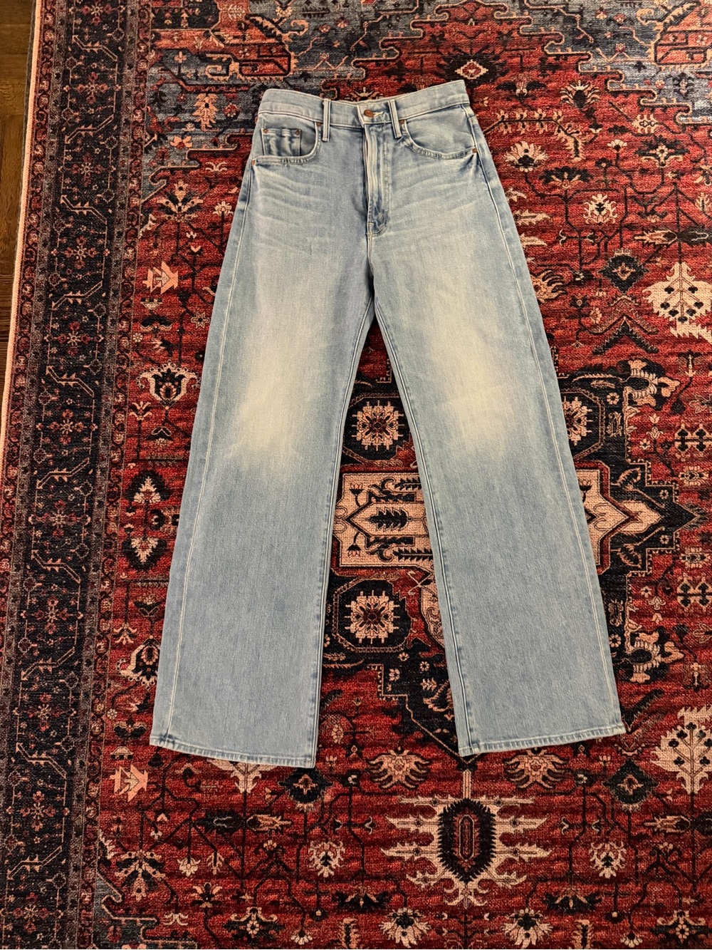 MOTHER Light Blue Wide Leg Jeans